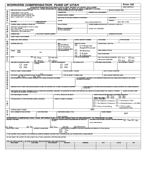 Workers Compensation Employer's First Report of Injury or Illness