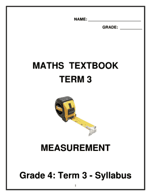 Medical math conversions - MEASUREMENT Grade 4 Term 3 - Syllabus - prep bishops org