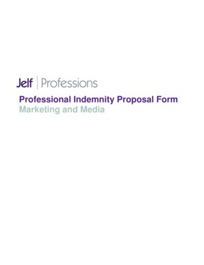 Professional Indemnity Proposal Form