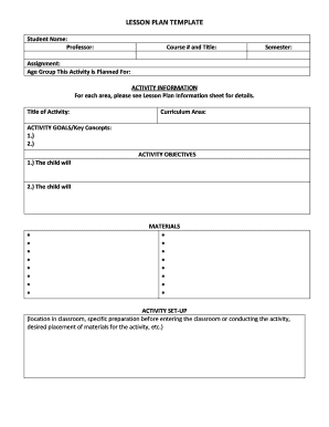 student information sheet template