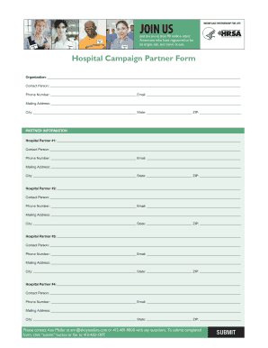 Hospital Campaign Partner Form