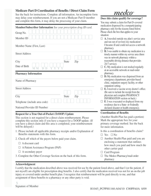 Medicare Part D Coordination of Benefits Form