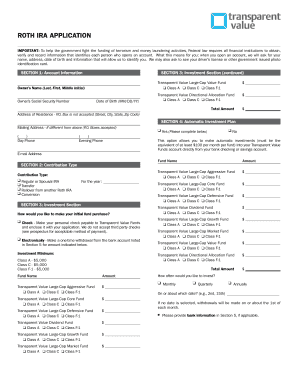 Roth IRA Application