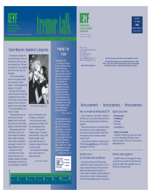Tremor Talk Membership Form
