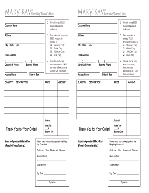 Mary Kay Makeover Party Booking Form
