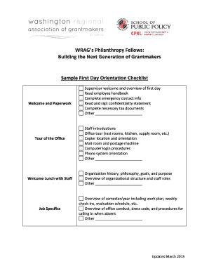 Employee Orientation Checklist