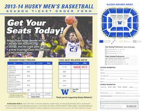 Husky Men's Basketball Season Ticket Order Form