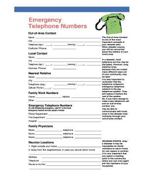 Emergency Contact Information Form