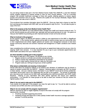 Kern Medical Center Health Plan Enrollment Form