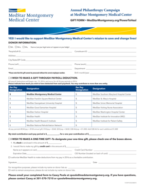 Annual Philanthropy Campaign Gift Form