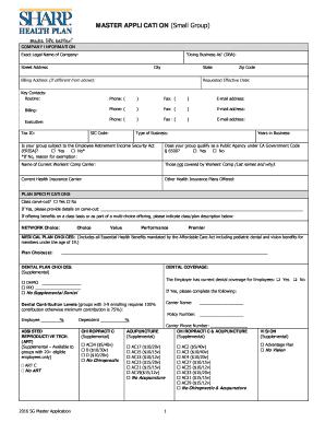 Small Group Master Application