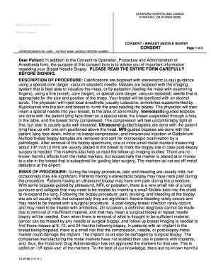 Breast Needle Biopsy Consent Form