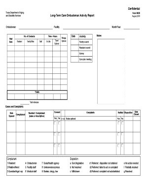Texas Long-Term Care Ombudsman Activity Report
