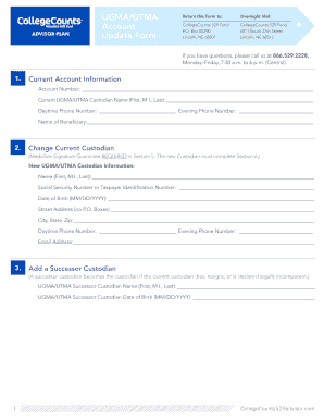 UGMA/UTMA Custodian Update Form