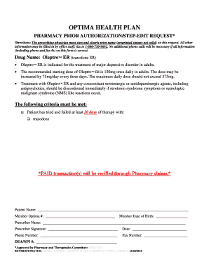 Pharmacy Prior Authorization Request