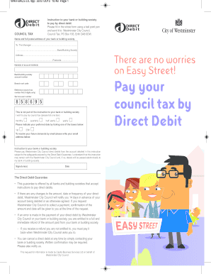 UK Council Tax Direct Debit Instruction Form