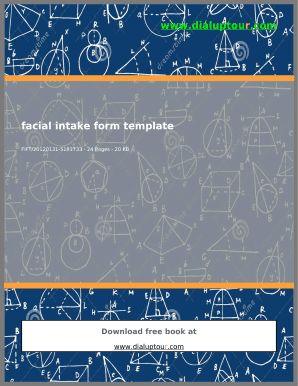 Facial Intake Form Template