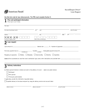 Recordkeeper Direct Loan Request Form