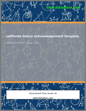 California Notary Acknowledgement Template