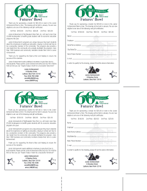 Junior Achievement Bowl-a-thon Sponsorship Form