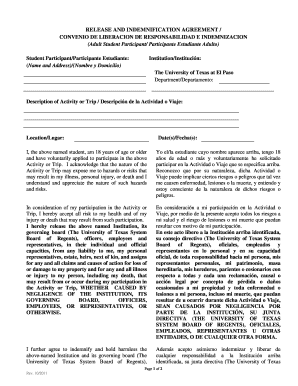 Release and Indemnification Agreement