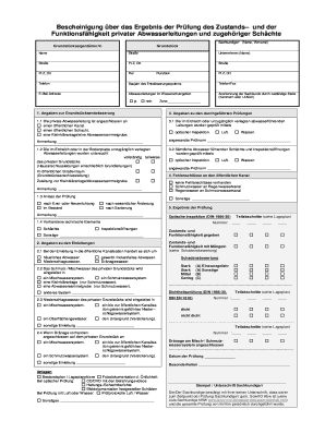 German Sewer Inspection Certificate