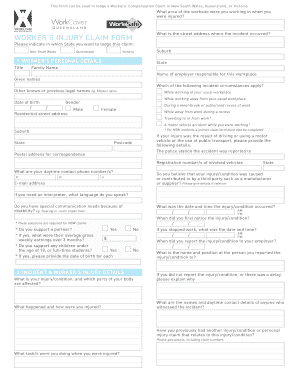 Workers' Compensation Claim Form