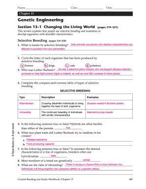 Genetic Engineering Study Workbook