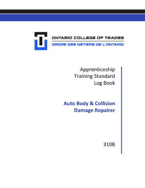 Auto Body and Collision Damage Repairer Apprenticeship Log Book