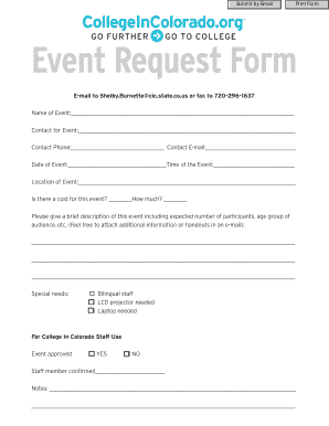 Event Request Form