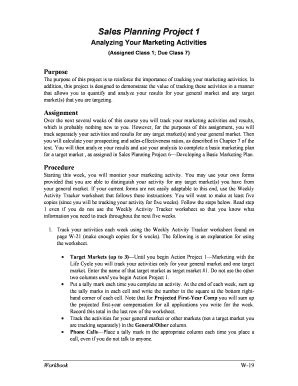 Sales Planning Project 1