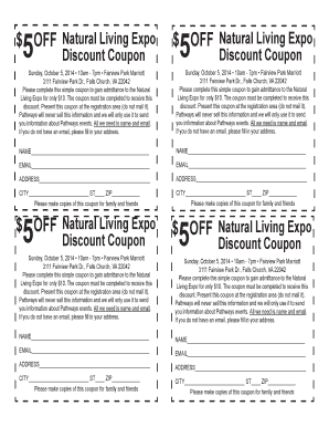 Natural Living Expo Discount Coupon