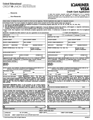 Credit Card Application Form