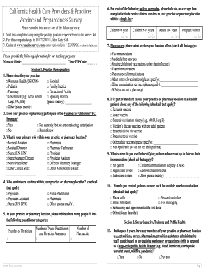 California Vaccine and Preparedness Survey