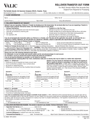 VALIC 403(b) Rollover/Transfer Out Form