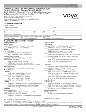 Variable Annuities Automatic Reallocation Request