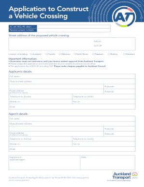Vehicle Crossing Application