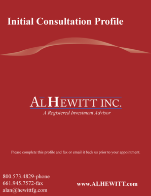 Initial Consultation Profile