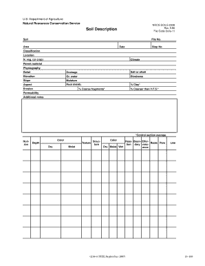 Soil Description Form