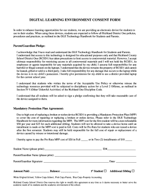 Richland One Digital Learning Consent Form