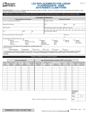 Iowa LED Replacement Rebate Claim Form