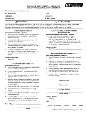 Student Internship Training Agreement