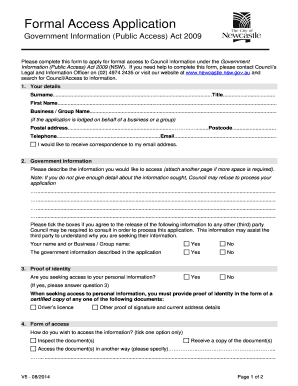 Formal Access Application