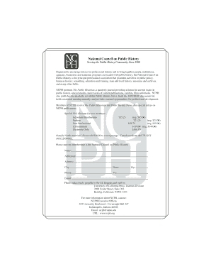 National Council on Public History Membership Application
