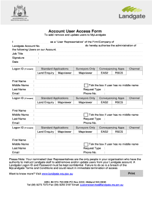 Account User Access Form