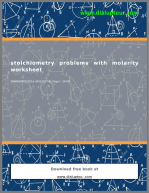 Stoichiometry Problems with Molarity Worksheet