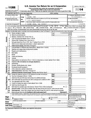 US Federal Form 1120S