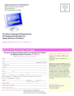 Minnesota Fingerprint Requirement Registration Form