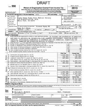 Form 990 2013 Tax Return