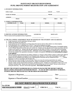 Pupil Driving Permit and Registration - olentangy k12 oh